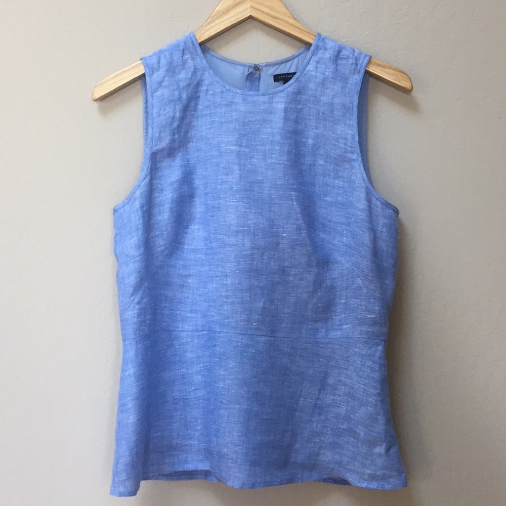 Fully Lined Linen Sleeveless Top